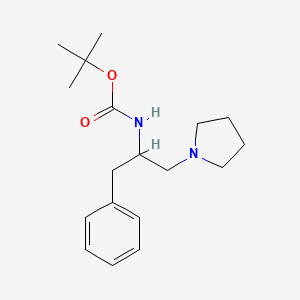 tert-Butyl (1-phenyl-3-(pyrrolidin-1-yl)propan-2-yl)carbamate, AldrichCPR