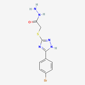 2-((5-(4-Bromophenyl)-4H-1,2,4-triazol-3-YL)thio)acetohydrazide