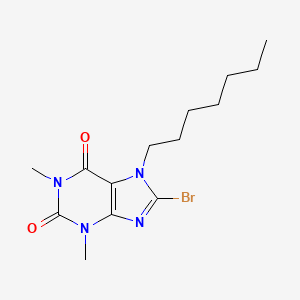 molecular formula C14H21BrN4O2 B15087568 8-Bromo-7-heptyl-1,3-dimethyl-1,3,7-trihydropurine-2,6-dione 