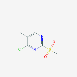 molecular formula C7H9ClN2O2S B15087586 4-Chloro-5,6-dimethyl-2-(methylsulfonyl)pyrimidine 