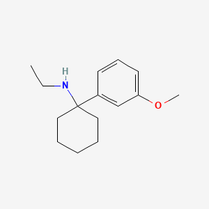 molecular formula C15H23NO B1508762 Cyclohexanamine, N-ethyl-1-(3-methoxyphenyl)- CAS No. 1364933-80-1