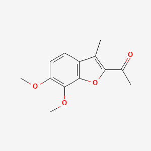 molecular formula C13H14O4 B15087629 1-(6,7-Dimethoxy-3-methyl-2-benzofuranyl)ethanone CAS No. 33038-34-5