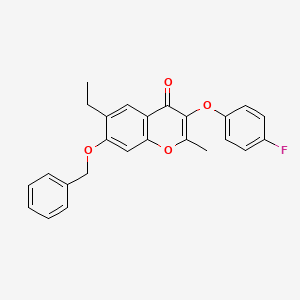 7-(benzyloxy)-6-ethyl-3-(4-fluorophenoxy)-2-methyl-4H-chromen-4-one