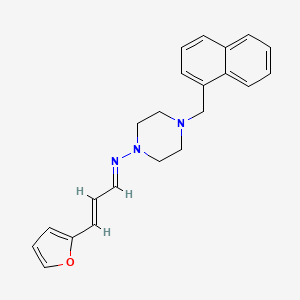 molecular formula C22H23N3O B15087639 N-(3-(Furan-2-yl)allylidene)-4-(naphthalen-1-ylmethyl)piperazin-1-amine CAS No. 315224-71-6