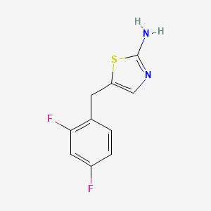 molecular formula C10H8F2N2S B15087666 5-[(2,4-Difluorophenyl)methyl]-1,3-thiazol-2-amine 