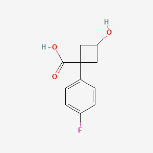 (1S,3s)-1-(4-fluorophenyl)-3-hydroxycyclobutane-1-carboxylic acid