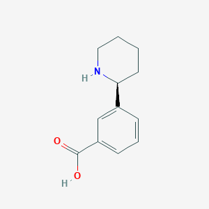 molecular formula C12H15NO2 B15087674 (S)-3-(Piperidin-2-yl)benzoic acid 