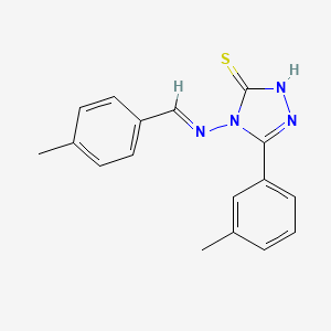 4-((4-Methylbenzylidene)amino)-5-(3-methylphenyl)-4H-1,2,4-triazole-3-thiol