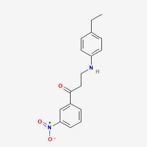 molecular formula C17H18N2O3 B15087691 3-(4-Ethylanilino)-1-(3-nitrophenyl)-1-propanone CAS No. 477320-44-8