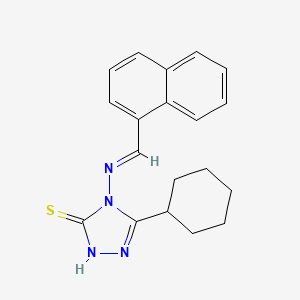 5-Cyclohexyl-4-((1-naphthylmethylene)amino)-4H-1,2,4-triazole-3-thiol