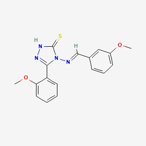 4-((3-Methoxybenzylidene)amino)-5-(2-methoxyphenyl)-4H-1,2,4-triazole-3-thiol