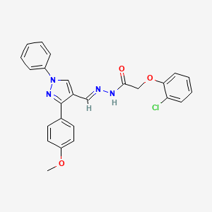 2-(2-Chlorophenoxy)-N'-((3-(4-methoxyphenyl)-1-phenyl-1H-pyrazol-4-yl)methylene)acetohydrazide