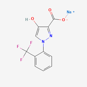 sodium 4-hydroxy-1-[2-(trifluoromethyl)phenyl]-1H-pyrazole-3-carboxylate