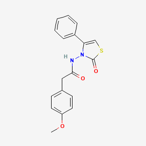 molecular formula C18H16N2O3S B15087764 2-(4-methoxyphenyl)-N-(2-oxo-4-phenyl-1,3-thiazol-3(2H)-yl)acetamide 