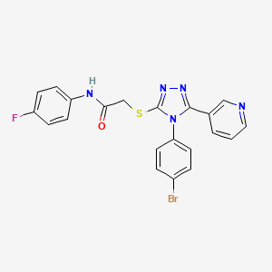 2-{[4-(4-bromophenyl)-5-(pyridin-3-yl)-4H-1,2,4-triazol-3-yl]sulfanyl}-N-(4-fluorophenyl)acetamide