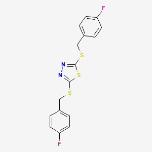 2,5-Bis((4-fluorobenzyl)thio)-1,3,4-thiadiazole