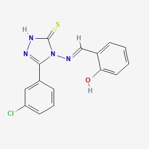 2-(((3-(3-Chlorophenyl)-5-mercapto-4H-1,2,4-triazol-4-yl)imino)methyl)phenol