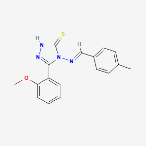 5-(2-Methoxyphenyl)-4-((4-methylbenzylidene)amino)-4H-1,2,4-triazole-3-thiol