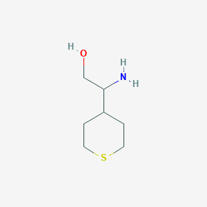 molecular formula C7H15NOS B15087953 2-Amino-2-(tetrahydro-thiopyran-4-YL)-ethanol 