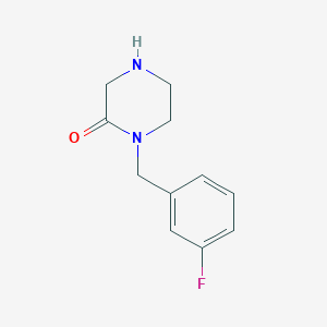 1-[(3-Fluorophenyl)methyl]piperazin-2-one