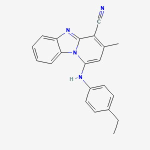 1-(4-Ethylanilino)-3-methylpyrido[1,2-a]benzimidazole-4-carbonitrile