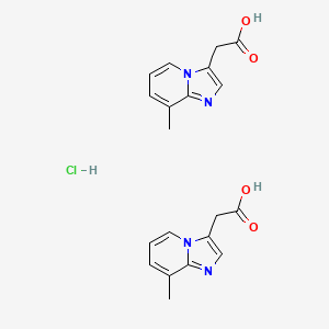 molecular formula C20H21ClN4O4 B15087980 2-(8-Methylimidazo[1,2-a]pyridin-3-yl)aceticacidhemihydrochloride 