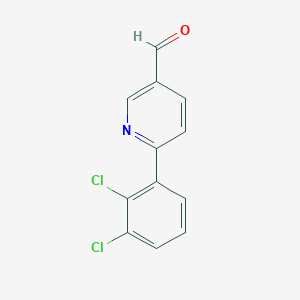 molecular formula C12H7Cl2NO B15087981 6-(2,3-Dichlorophenyl)nicotinaldehyde 