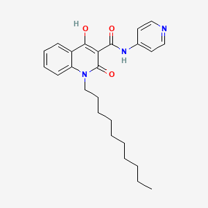 molecular formula C25H31N3O3 B15088032 1-decyl-4-hydroxy-2-oxo-N-(pyridin-4-yl)-1,2-dihydroquinoline-3-carboxamide 