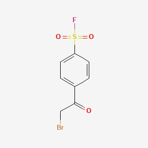 molecular formula C8H6BrFO3S B15088034 4-(2-bromoacetyl)-Benzenesulfonyl fluoride CAS No. 433-21-6