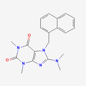 8-(Dimethylamino)-1,3-dimethyl-7-(naphthalen-1-ylmethyl)-1H-purine-2,6(3H,7H)-dione