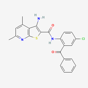 3-amino-N-(2-benzoyl-4-chlorophenyl)-4,6-dimethylthieno[2,3-b]pyridine-2-carboxamide