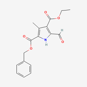 molecular formula C17H17NO5 B15088086 2-Benzyl 4-ethyl 5-formyl-3-methyl-1H-pyrrole-2,4-dicarboxylate CAS No. 4458-65-5