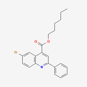 Hexyl 6-bromo-2-phenylquinoline-4-carboxylate