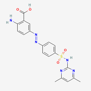 molecular formula C19H18N6O4S B15088099 2-amino-5-[(E)-(4-{[(4,6-dimethyl-2-pyrimidinyl)amino]sulfonyl}phenyl)diazenyl]benzoic acid CAS No. 892149-65-4