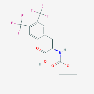 molecular formula C16H17F6NO4 B15088124 Boc-3-[3,4-bis(trifluoromethyl)phenyl]-L-alanine 