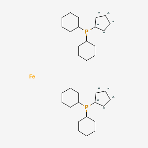 molecular formula C34H52FeP2 B15088139 1,1(2)-Bis(dicyclohexylphosphino)ferrocene 