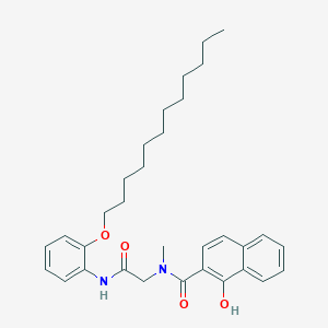 N-{2-[2-(dodecyloxy)anilino]-2-oxoethyl}-1-hydroxy-N-methyl-2-naphthamide