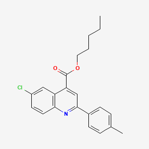 Pentyl 6-chloro-2-(4-methylphenyl)-4-quinolinecarboxylate