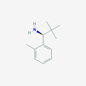 molecular formula C12H19N B15088209 (S)-2,2-dimethyl-1-(o-tolyl)propan-1-amine CAS No. 100485-66-3