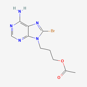 molecular formula C10H12BrN5O2 B15088210 3-(6-Amino-8-bromo-9H-purin-9-yl)propyl acetate 