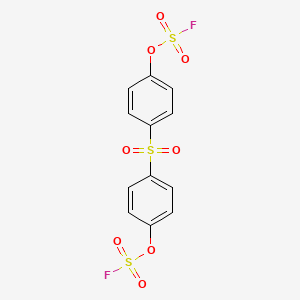 molecular formula C12H8F2O8S3 B15088215 4,4'-Dihydroxydiphenyl sulfone bisfluorosulfinate CAS No. 42158-98-5