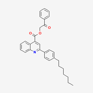 molecular formula C31H31NO3 B15088232 2-Oxo-2-phenylethyl 2-(4-heptylphenyl)-4-quinolinecarboxylate CAS No. 355433-33-9