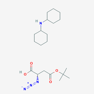 molecular formula C20H36N4O4 B15088239 (S)-(-)-4-tert-Butyl hydrogen 2-azidosuccinate(dicyclohexylammonium)salt 