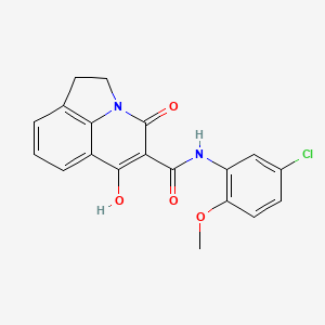 N-(5-chloro-2-methoxyphenyl)-4-hydroxy-6-oxo-1,2-dihydro-6H-pyrrolo[3,2,1-ij]quinoline-5-carboxamide