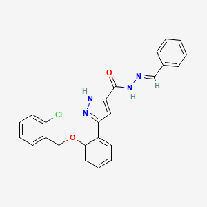 3-{2-[(2-chlorobenzyl)oxy]phenyl}-N'-[(E)-phenylmethylidene]-1H-pyrazole-5-carbohydrazide