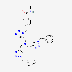 molecular formula C32H33N11O B15088360 4-[[5-[[bis[(1-benzyltriazol-4-yl)methyl]amino]methyl]triazol-1-yl]methyl]-N-methylbenzamide 