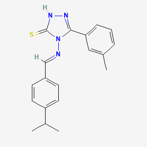 4-((4-Isopropylbenzylidene)amino)-5-(m-tolyl)-4H-1,2,4-triazole-3-thiol