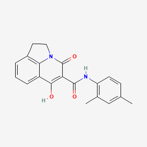 molecular formula C20H18N2O3 B15088386 N-(2,4-dimethylphenyl)-4-hydroxy-6-oxo-1,2-dihydro-6H-pyrrolo[3,2,1-ij]quinoline-5-carboxamide 