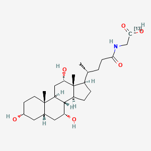 molecular formula C26H43NO6 B15088393 Glycine-1-13c,N-[(3a,5b,7a,12a)-3,7,12-trihydroxy-24-oxocholan-24-yl]- 