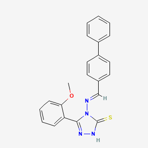 4-(([1,1'-Biphenyl]-4-ylmethylene)amino)-3-(2-methoxyphenyl)-1H-1,2,4-triazole-5(4H)-thione